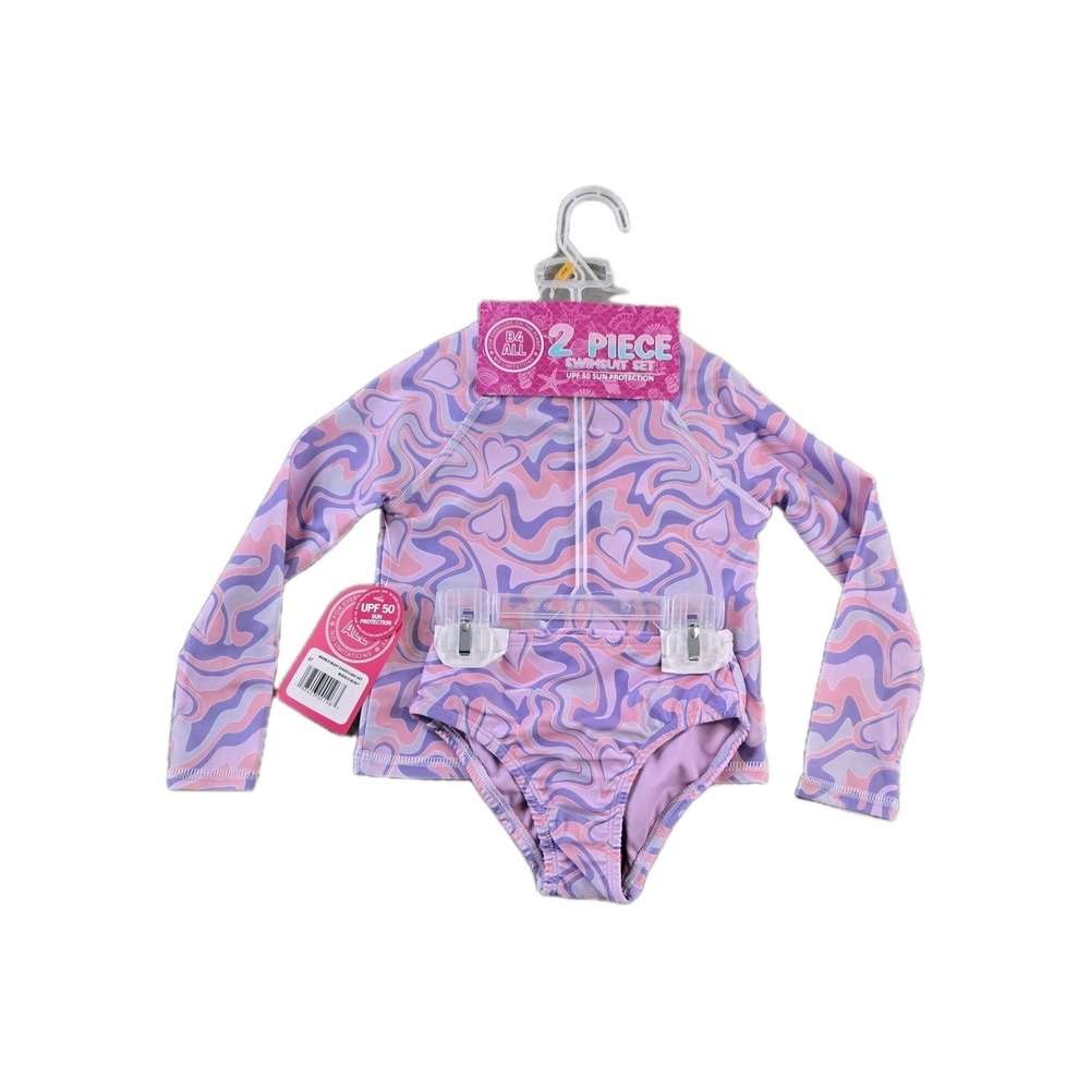 B 4 All Toddler Set Swim Shirt and Swim Bottoms UPF 50 Rash Guard Size 2T